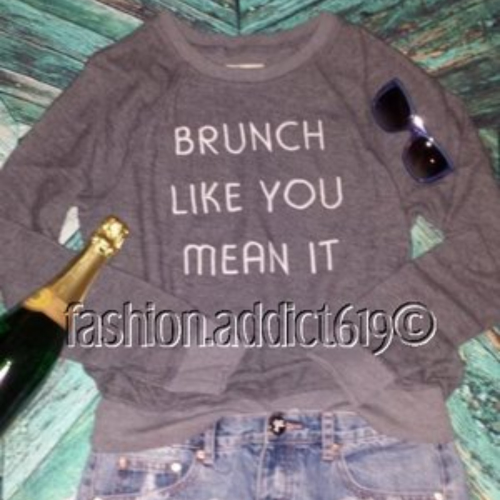 HOLLISTER BRUNCH FLEECE SWEATER SWEATSHIRT TOP new